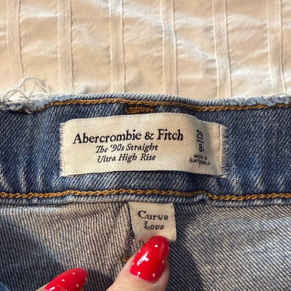 ABERCROMBIE & FITCH Curve Love Classic Blue Women's Jeans - Picture 5 of 5